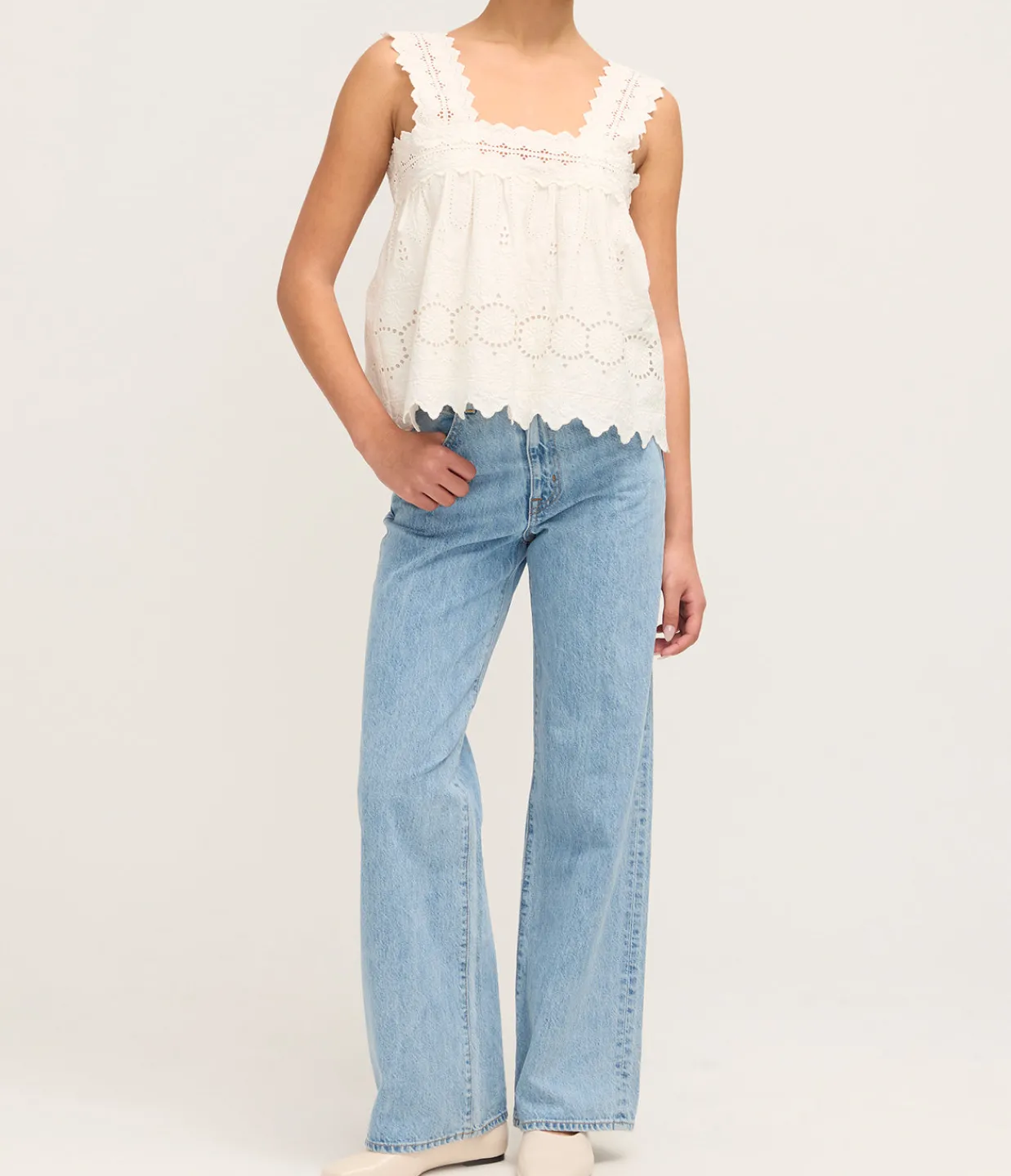 Posse Amelia Top in Vintage White Outlet