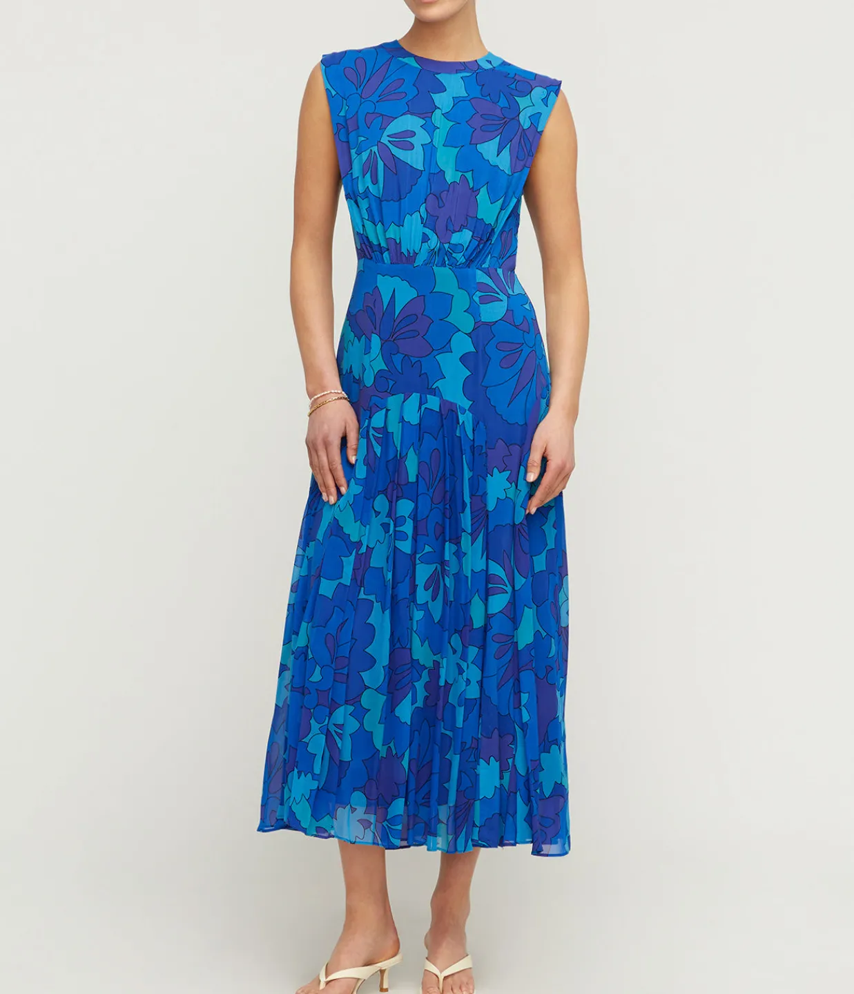 Rixo Coralie Sleeveless Dress in Looking Glass Blue Online