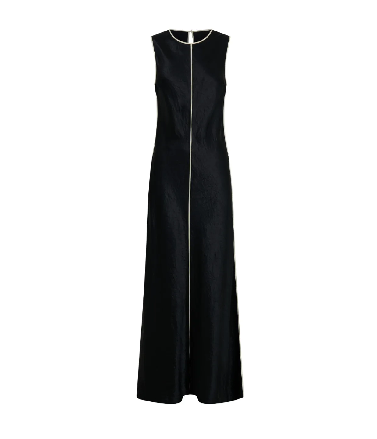 Third Form Crush Contrast Bind Maxi Tank Dress in Black and Cream Store