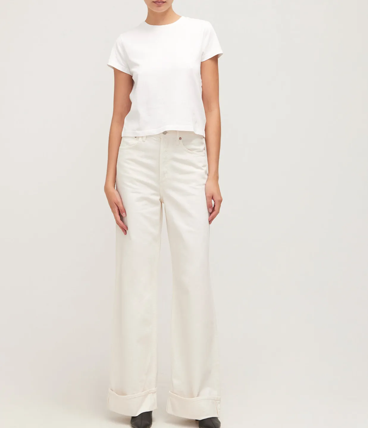 Agolde Dame High Rise Wide Leg Jean in Fortune Cookie Discount